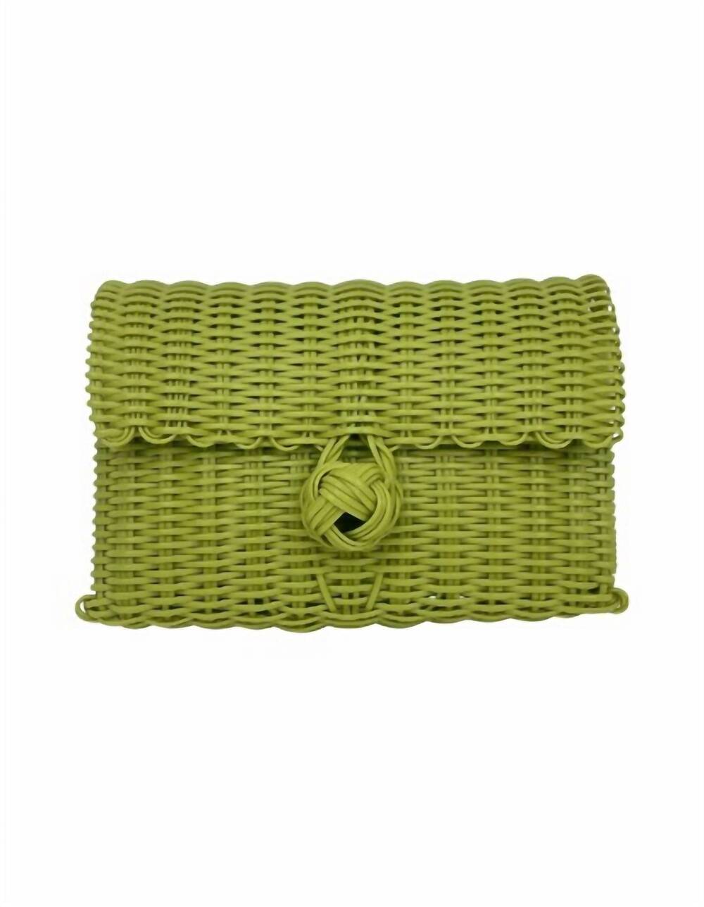 NEW THE LILLEY LINE women's distinct knot clutch in pear green